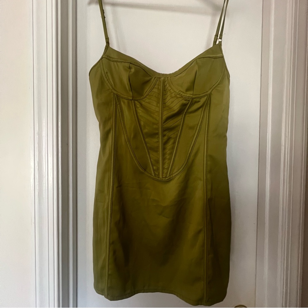 Olive Green Strappy Dress